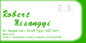 robert misangyi business card